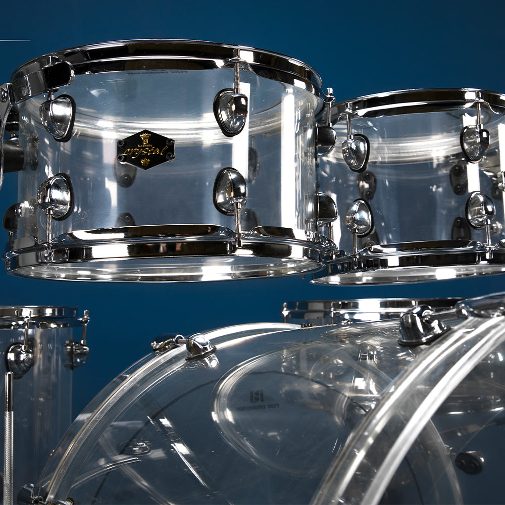 PlayDrumBoy Acrylic 5-piece Drum Set -Clear Acrylic