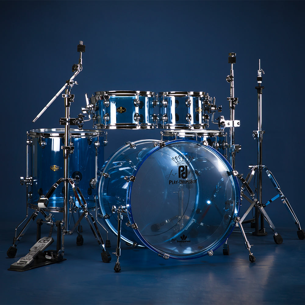 PlayDrumBoy Acrylic 5-piece Drum Set -Clear Acrylic